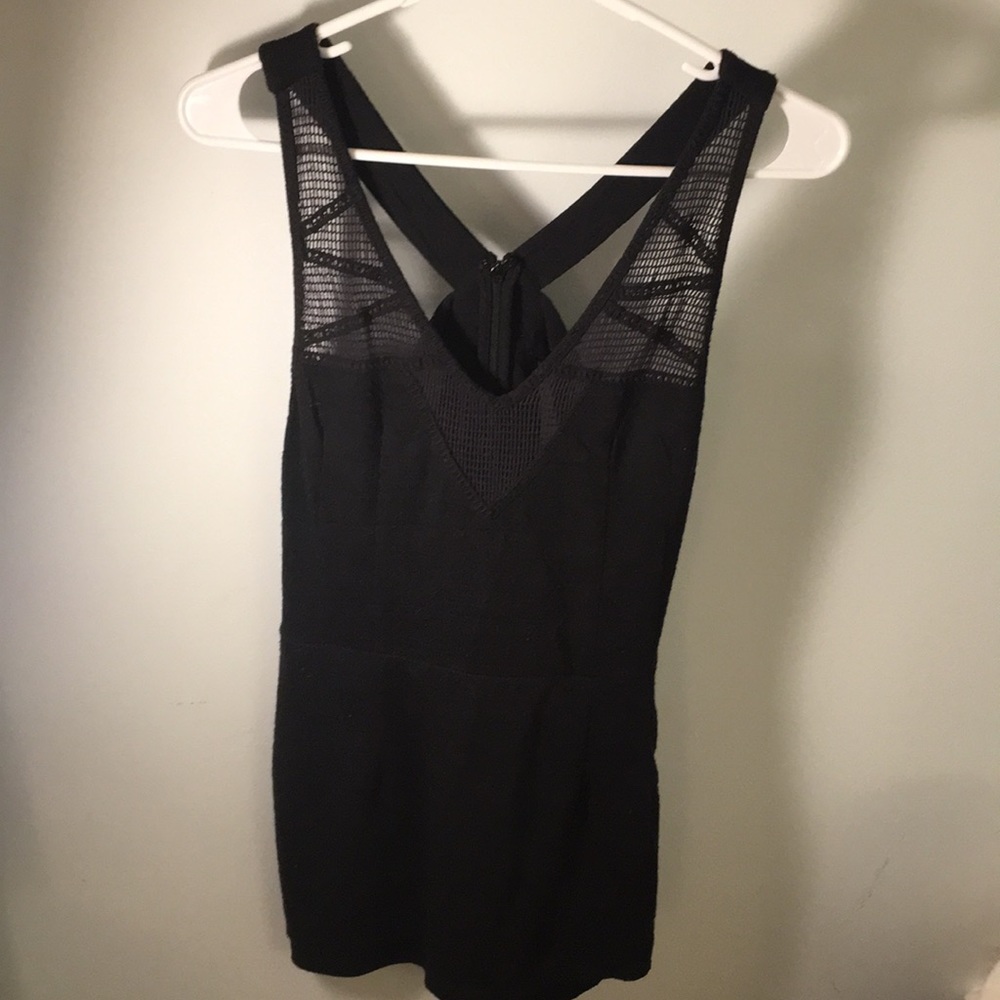 Black patterned romper